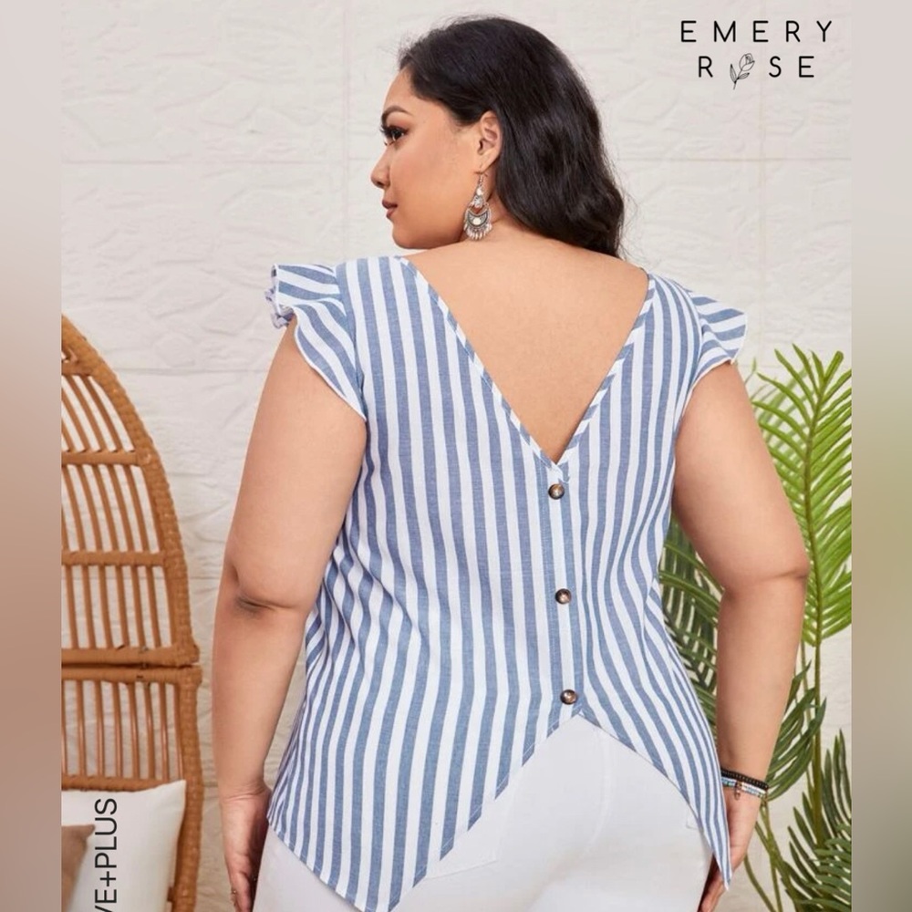 Blue & White Blouse